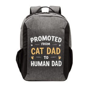 Funny New Daddy Cat Lover Promoted From Cat Dad To Human Dad Vector Backpack