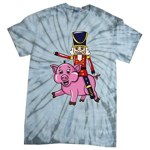 Funny Nutcracker Doll Riding Pig Lover Tie-Dye T-Shirt