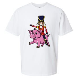 Funny Nutcracker Doll Riding Pig Lover Sueded Cloud Jersey T-Shirt