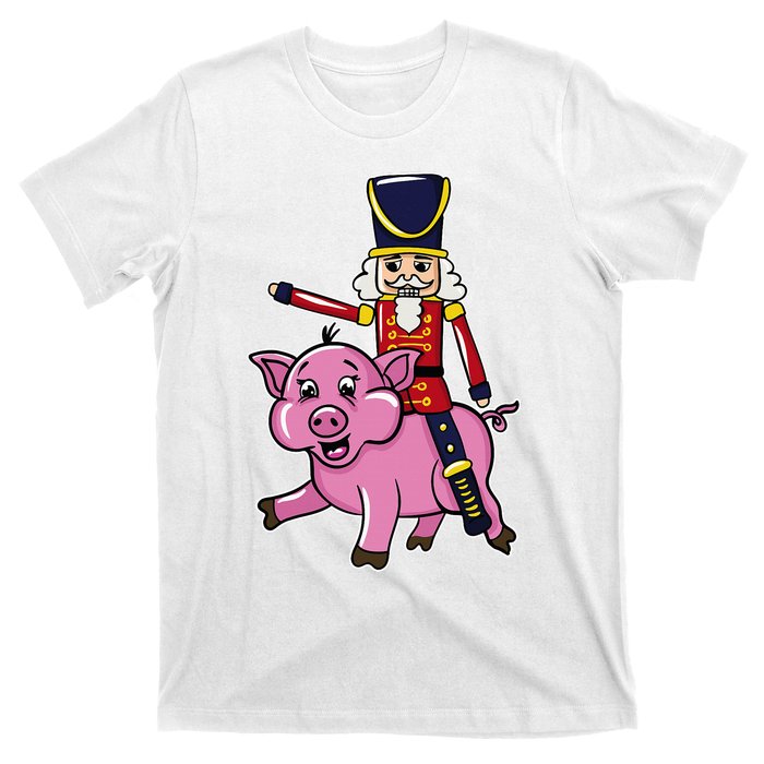 Funny Nutcracker Doll Riding Pig Lover T-Shirt