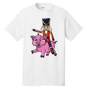 Funny Nutcracker Doll Riding Pig Lover Tall T-Shirt