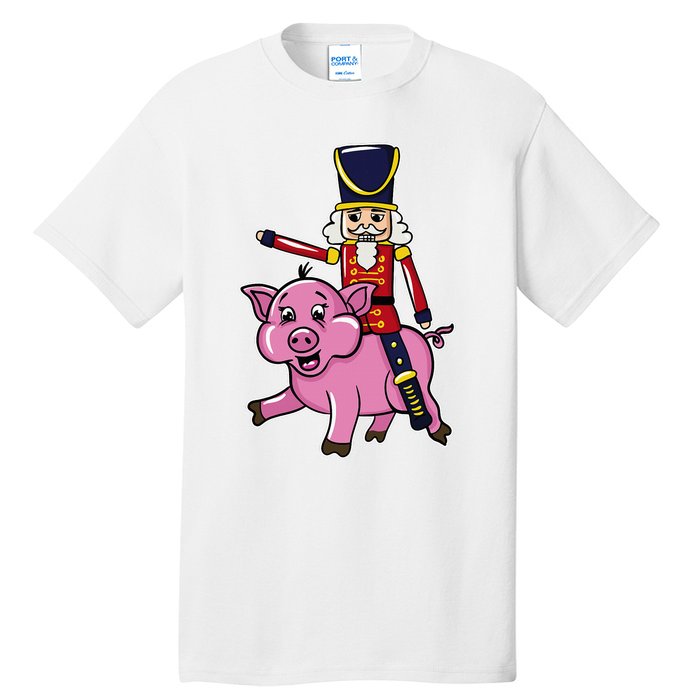 Funny Nutcracker Doll Riding Pig Lover Tall T-Shirt