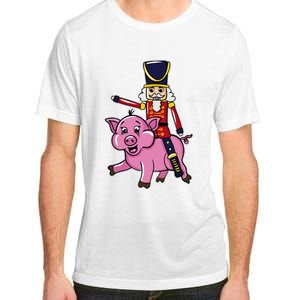 Funny Nutcracker Doll Riding Pig Lover Adult ChromaSoft Performance T-Shirt