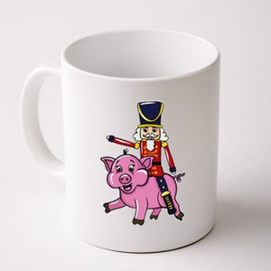 Funny Nutcracker Doll Riding Pig Lover Coffee Mug