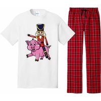 Funny Nutcracker Doll Riding Pig Lover Pajama Set