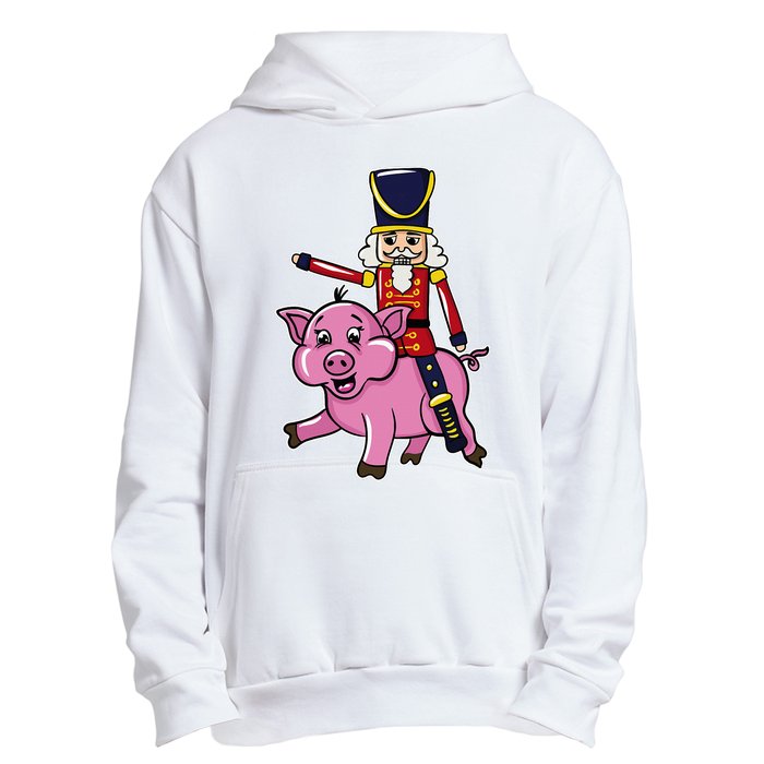 Funny Nutcracker Doll Riding Pig Lover Urban Pullover Hoodie