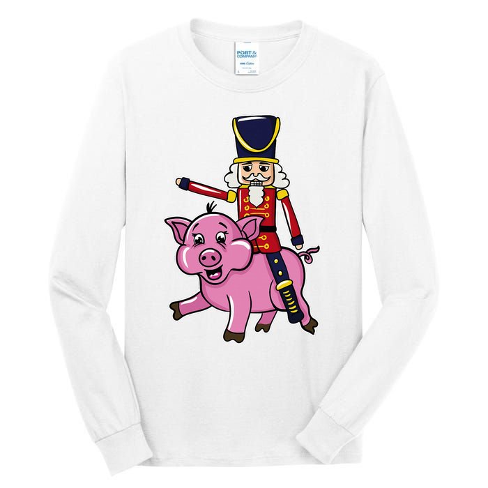 Funny Nutcracker Doll Riding Pig Lover Tall Long Sleeve T-Shirt