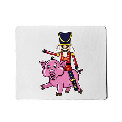 Funny Nutcracker Doll Riding Pig Lover Mousepad