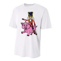 Funny Nutcracker Doll Riding Pig Lover Performance Sprint T-Shirt