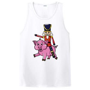 Funny Nutcracker Doll Riding Pig Lover PosiCharge Competitor Tank