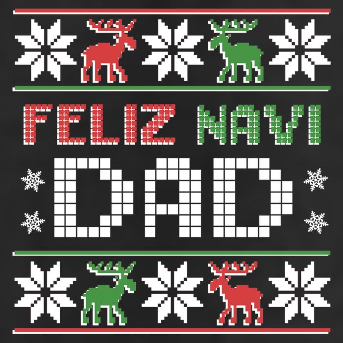 Feliz Navi Dad Navidad Funny Christmas Ugly Father Funny Gift 7 Panel Mesh Trucker Snapback Hat