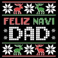 Feliz Navi Dad Navidad Funny Christmas Ugly Father Funny Gift Doggie Tank