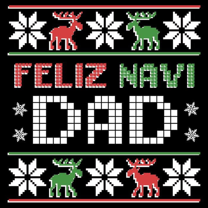 Feliz Navi Dad Navidad Funny Christmas Ugly Father Funny Gift Doggie Tank