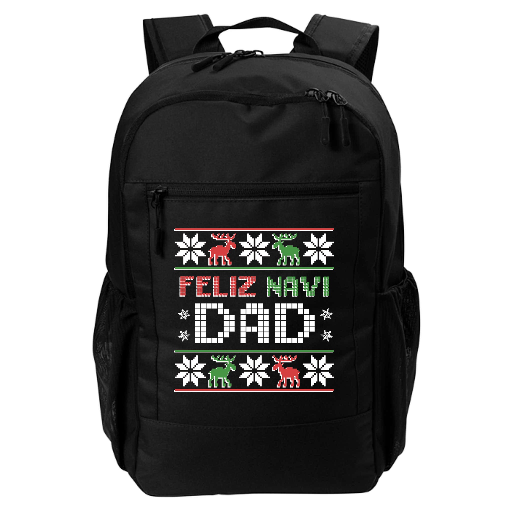 Feliz Navi Dad Navidad Funny Christmas Ugly Father Funny Gift Backpack
