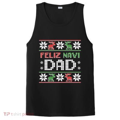 Feliz Navi Dad Navidad Funny Christmas Ugly Father Funny Gift PosiCharge Competitor Tank