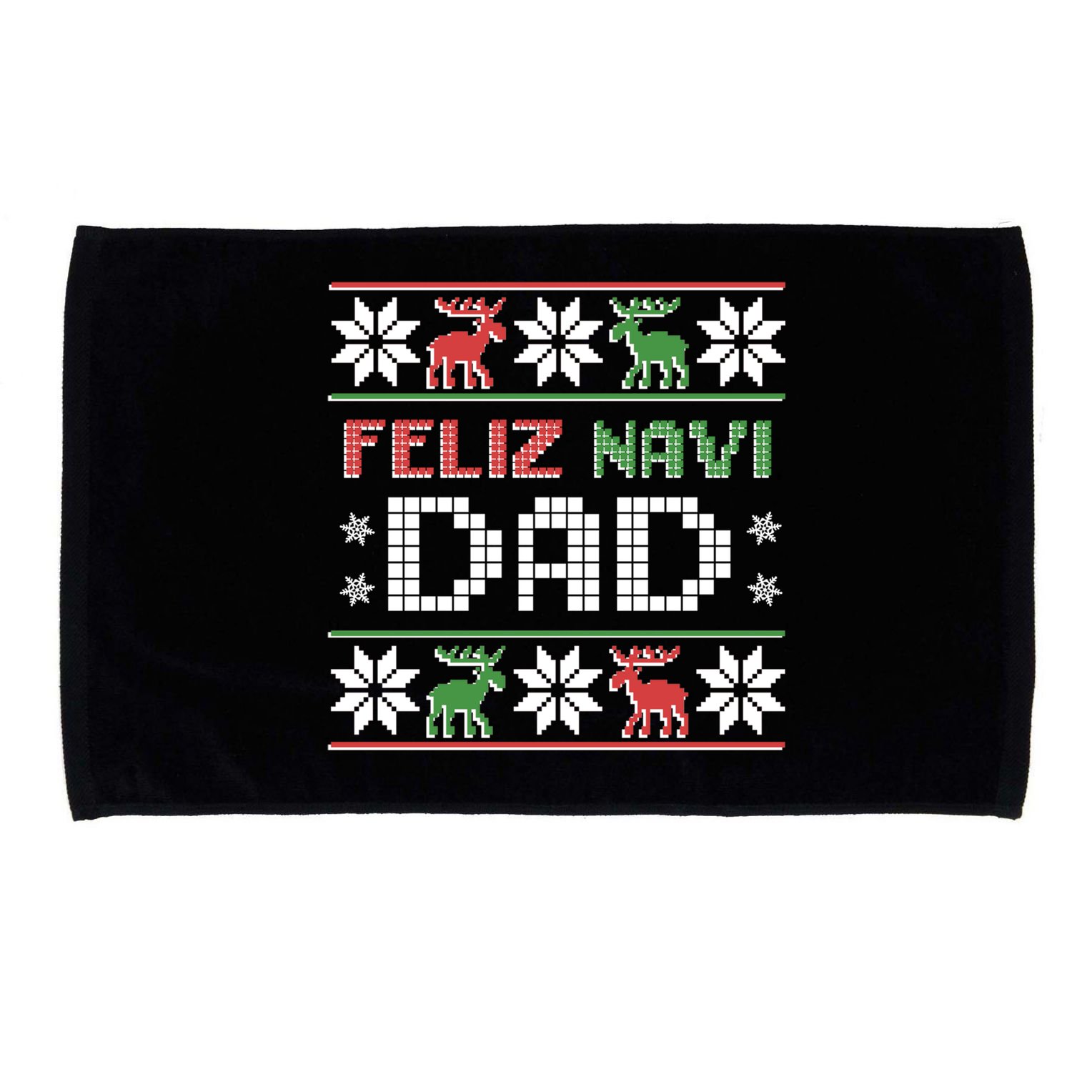 Feliz Navi Dad Navidad Funny Christmas Ugly Father Funny Gift Microfiber Hand Towel