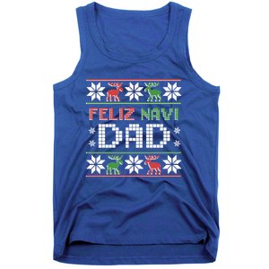 Feliz Navi Dad Navidad Funny Christmas Ugly Father Funny Gift Tank Top