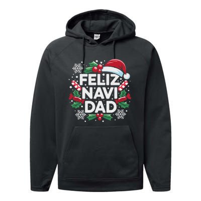 Feliz Navi Dad Joke Family Christmas Father Pajama Gift Performance Fleece Hoodie