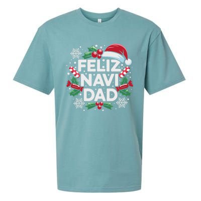 Feliz Navi Dad Joke Family Christmas Father Pajama Gift Sueded Cloud Jersey T-Shirt