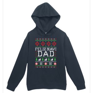 Feliz Navi Dad Ugly Christmas Gift Urban Pullover Hoodie