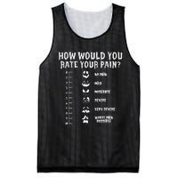 Funny Nurse Doctor Halloween How Would You Rate Your Pain Mesh Reversible Basketball Jersey Tank