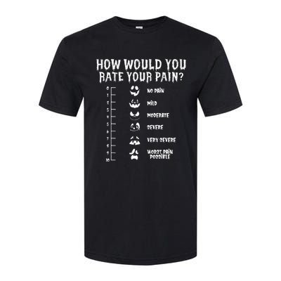 Funny Nurse Doctor Halloween How Would You Rate Your Pain Softstyle CVC T-Shirt