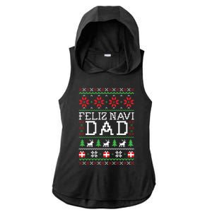 Feliz Navi Dad Ugly Christmas Sweatshirt Ladies PosiCharge Tri-Blend Wicking Draft Hoodie Tank