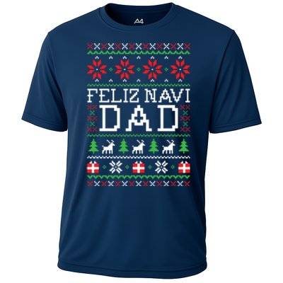 Feliz Navi Dad Ugly Christmas Sweatshirt Cooling Performance Crew T-Shirt