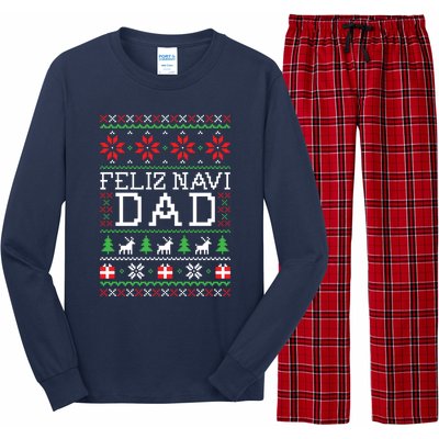 Feliz Navi Dad Ugly Christmas Sweatshirt Long Sleeve Pajama Set