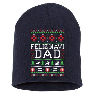 Feliz Navi Dad Ugly Christmas Sweatshirt Short Acrylic Beanie