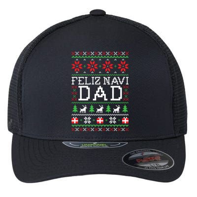 Feliz Navi Dad Ugly Christmas Gift Flexfit Unipanel Trucker Cap