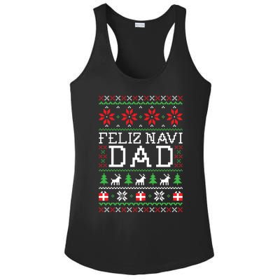 Feliz Navi Dad Ugly Christmas Gift Ladies PosiCharge Competitor Racerback Tank