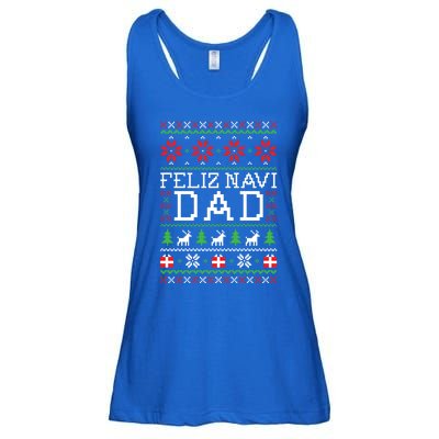 Feliz Navi Dad Ugly Christmas Gift Ladies Essential Flowy Tank