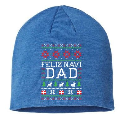 Feliz Navi Dad Ugly Christmas Gift Sustainable Beanie