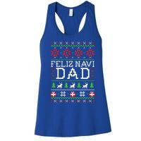 Feliz Navi Dad Ugly Christmas Gift Women's Racerback Tank