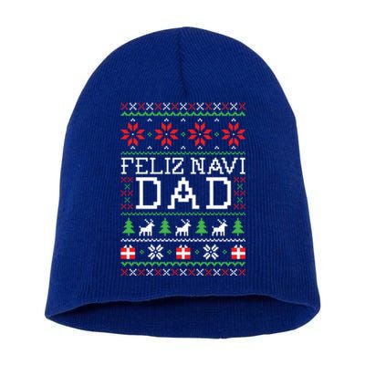 Feliz Navi Dad Ugly Christmas Gift Short Acrylic Beanie