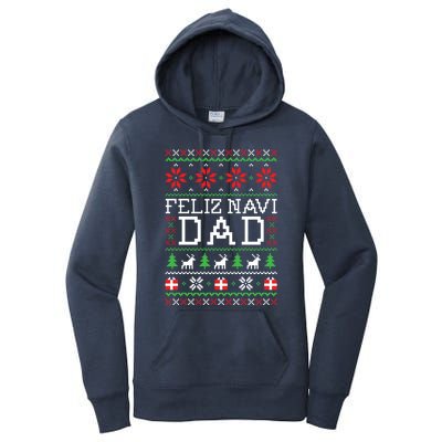 Feliz Navi Dad Ugly Christmas Gift Women's Pullover Hoodie