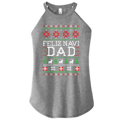 Feliz Navi Dad Ugly Christmas Gift Women's Perfect Tri Rocker Tank