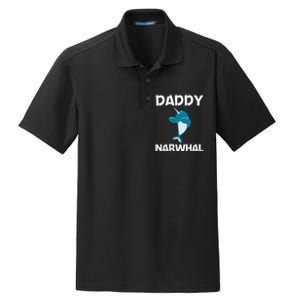 Funny Narwhal Dad Narwhale Sea Unicorn Fish Whale Dry Zone Grid Polo