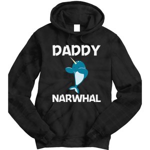 Funny Narwhal Dad Narwhale Sea Unicorn Fish Whale Tie Dye Hoodie