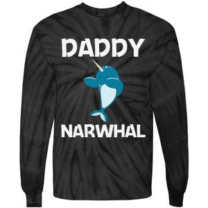 Funny Narwhal Dad Narwhale Sea Unicorn Fish Whale Tie-Dye Long Sleeve Shirt