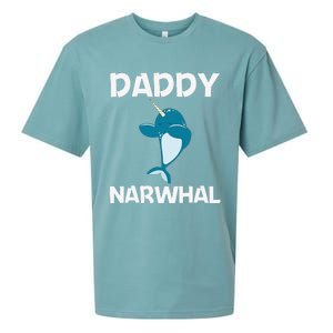 Funny Narwhal Dad Narwhale Sea Unicorn Fish Whale Sueded Cloud Jersey T-Shirt