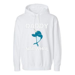 Funny Narwhal Dad Narwhale Sea Unicorn Fish Whale Garment-Dyed Fleece Hoodie