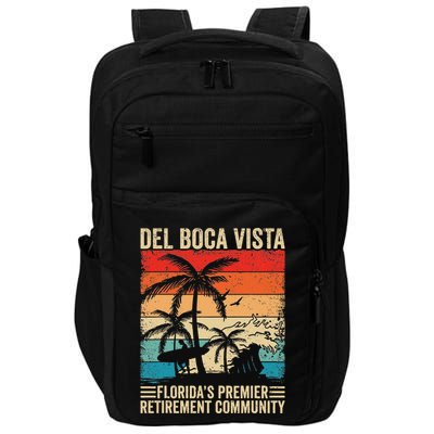 Funny Novelty Design Del Boca Vista Retirement Impact Tech Backpack