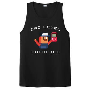 Funny New Dad Level Unlocked Day Tees Gaming PosiCharge Competitor Tank