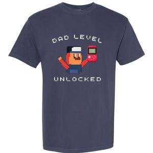 Funny New Dad Level Unlocked Day Tees Gaming Garment-Dyed Heavyweight T-Shirt