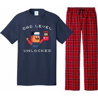 Funny New Dad Level Unlocked Day Tees Gaming Pajama Set