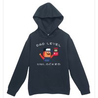 Funny New Dad Level Unlocked Day Tees Gaming Urban Pullover Hoodie