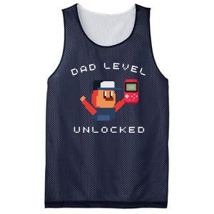 Funny New Dad Level Unlocked Day Tees Gaming Mesh Reversible Basketball Jersey Tank