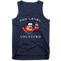 Funny New Dad Level Unlocked Day Tees Gaming Tank Top